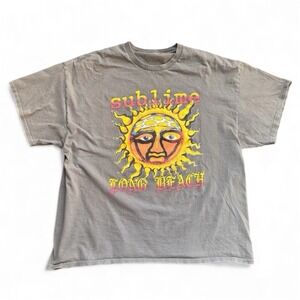 Sublime Long Beach California Men's Gray American Rock Band T-Shirt Size 2XL